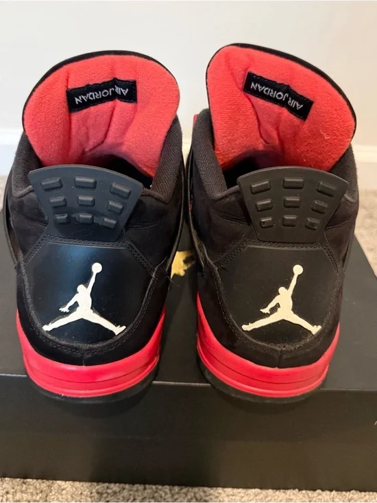 Air Jordan 4 Retro Men’s Sneakers - Red Thunder - Picture 4 of 6